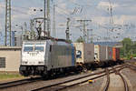 RP 186 427-1 unterwegs für LTE durchfährt Koblenz Hbf. 4.7.2017