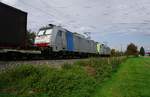 Nachschuß auf Railpool 186 106 am 30.09.2017 auf der Gäubahn bei Gärtringen.