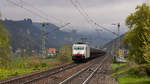 E 186 138 war am 18. April 2017 in der sächsischen Schweiz zugegen. Abgelichtet kurz vorm Bahnhof Krippen. 