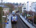 186 269-7  von Rhenus-Logistik  kommt aus Richtung Aachen-West mit einem GTS-Containerzug aus Zeebrugge-Ramskapelle(B) nach Piacenza(I) und fährt durch Aachen-Schanz in Richtung