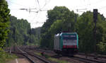 Ein Nachschuss von der 186 207 von der Rurtalbahn und kamm als Lokzug die Kohlscheider-Rampe hoch aus Richtung Herzogenrath und fuhr durch Kohlscheid in Richtung Aachen-West.