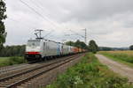 186 491 gemeinsam mit 186 384, 186 319 und 186 330 auf dem Weg von Aachen-West nach Belgien am 25.6.18