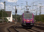 Ein Nachschuss von der 186 383-6  von Akiem und HSL und kamm als Lokzug aus Aachen-West nach Köln-Gremberg und kamm aus Richtung Aachen-West,Aachen-Schanz und fuhr durch Aachen-Hbf in Richtung Aachen-Rothe-Erde,Stolberg-Hbf(Rheinland)Eschweiler-Hbf,Langerwehe,Düren,Merzenich,Buir,Horrem,Kerpen-Köln-Ehrenfeld,Köln-West,Köln-Süd. 
Aufgenommen vom Bahnsteig 2 vom Aachen-Hbf. 
Am Nachmittag vom 9.8.2018.