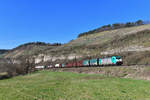 186 222 mit DGS 46151 am 07.04.2018 bei Himmelstadt. 