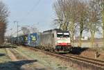 186 105 Bls Cargio mit einem Klv gen Viersen bei Boisheim. 19.1.2019