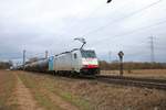 WRS Deutschland/Railpool 186 101-2 mit Kesselwagen am 08.02.19 in Mainz Bischofsheim Netztrennstelle 