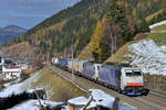 186 442 + 186 444 mit TEC 43125 am 15.11.2016 bei Wolf am Brenner.