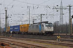 Lok 186 299-4 durchfährt den badischen Bahnhof. Die Aufnahme stammt vom 21.01.2020.