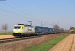 186 152-5 mit dem DGS 43557 (Lutterade-Gallarate) bei Riegel 19.3.20