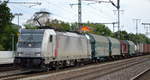 LINEAS Group NV/SA, Bruxelles [B] mit der Akiem Lok  186 386-9   [NVR-Nummer: 91 80 6186 386-9 D-AKIEM] und gemischtem Güterzug am 03.09.20 Bf.