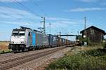 Durchfahrt am Vormittag des 29.09.2019 von Rpool/XRAIL 186 292-9  mit dem  GTS -Containerzug (Zeebrugge - Piacenza), welche den Zug seit Aachen West bespannte, durch den Haltepunkt von Auggen in