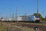 Lok 186 500-5 durchfährt den badischen Bahnhof. Die Aufnahme stammt vom 09.09.2020.