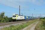 Heitersheim - 17. September 2021 : Captrain Lok 186 156 mit einem KLV.