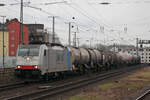 Rpool 186 454 unterwegs für LINEAS in Köln-West 19.1.2022 