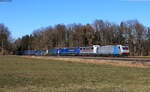 186 286 mit dem DGS 43283 (Bremen Neustadt - Verona Quandrante) bei Brannenburg 12.2.22