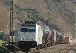 186 295 der Lineas bei Oberlahnstein am 02.03.2022