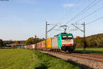 186 218-4 mit dem DGS 43509 (Zeebrugge Ramskapelle - Novara) bei Kollmarsreute 17.10.22