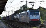 LINEAS Group NV/SA, Bruxelles [B] mit der Railpool Lok  186 452-9  [NVR-Nummer: 91 80 6186 452-9 D-Rpool] und einem Containerzug am 07.09.23 Vorbeifahrt Bahnhof Magdeburg-Neustadt.