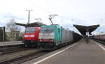 Alpha Trains 186 241-8 mit Kesselwagen Richtung Abzweig Brcke, am 05.04.2024 beim Halt in Magdeburg-Neustadt.