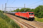 Belgiën 
Loks 186335+186337 von DBC mit einem Kesselzug, in Warsage
14/6/2023