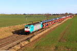 Belgiën
Lok 186207 vom DBC zieht einem Autozug nach Zeebrugge, in Pousset
18/2/2026
