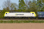 Captrain 186 158-2 bei Syke nach Bremen. 28.4.26