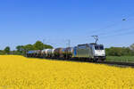 186 422-2 (Railpool) mit einem Kesselzug in Meerbusch B�singhoven, 23. April 2026