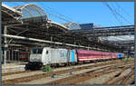 Die Railpool-Mietlok E 186 182-2 der Lineas hat am 24.04.2026 den European Sleeper 452 aus Prag nach Br�ssel Midi gebracht. 