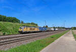 Graben-Neudorf - 10. Mai 2025 : Alpha Train / Medway 186 228 mit einem Kombi in Richtung Schweiz unterwegs.
Link zum Video : https://www.youtube.com/watch?v=bSOzkcKkMbc&t=113s