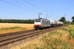 Deutschland 
Lok 186 446 von Lineas zieht einem Kesselzug in B�singhoven.
29/7/2026