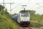 Rpool 186 427-1 in Diensten von Lineas kommt mit einem Ganzzug durch Herten-Westerholt gefahren 26.9.2026