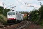 186 901-5 und 905-6 (kalt) von Crossrail mit dem DGS 94373 (Brindisi-Muizen-Gederen) am km 59,2 der KBS 466 14.8.09