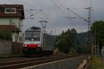 186 281 als Lz auf Testfahrt in Ludwigsau-Friedlos am 06.08.2010