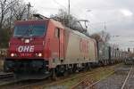 OHE 186 133 am 19.11.10 mit langem Gz in Ratingen-Lintorf