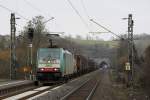 Die 186 233 (2841) fuhr am 26.02.2011 durch Eilendorf.