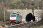 Die 186 205 fuhr am 25.03.2011 Solo durch den Eilendorfer Tunnel.