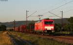 186 330-7 mit einem gemischten Gterzug gen Sden bei Malsch 25.5.11 Abnahme der LOk durch Schenker war am 27.5.11
