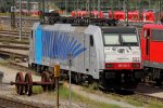 Railpool/Lokomotion 186 102 am 21.8.12 abgestellt im Bw Mnchen.