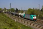 Die 186 215 (2823) am 04.05.2013 in Eschweiler Hbf.