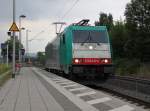 186 247-3 als Tfzf in Richtung Süden. Aufgenommen in Wehretal-Reichensachsen am 24.07.2013.