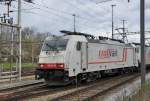 DB Lok 186 905-6 am Güterbahnhof in Muttenz. Die Aufnahme stammt vom 23.03.2014.