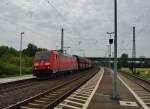 185 393-6 mit einen leeren Kohlezug in Retzbach-Zellingen am 16.07.14.