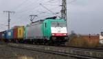 Am 04.03.2015 kam die E 186 244-0  von der ITL aus Richtung Stendal und fuhr nach Salzwedel .