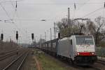 Railpool/ERS bzw BLS 186 251 am 16.3.14 mit einem Containerzug in Viersen.