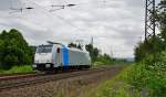 186 432-1 ist als Lz in Richtung Fulda unterwegs gesehen am 10.06.15.