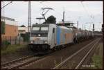 E 186147-5 Railpool HSL Logistik kam am 15.09.2015 um 9.45 Uhr mit einem Tankzug in Richtung Hannover durch den Bahnhof Verden.