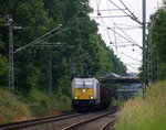 186 306-7 der Euro Cargo Rail kommt die Kohlscheider-Rampe hoch aus Richtung Neuss,Herzogenrath mit einem Schrottzug aus Köln-Kalk(D) nach Genk-Goederen(B) und fährt durch Kohlscheid in