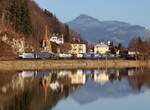 Die 186 442 mit einem KLV-Zug am 29.12.2016 unterwegs bei Kufstein.