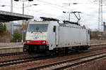 E 186 139 der ITL auf Solodurchfahrt am 28.02.2017 in Berlin-Schönefeld Flughafen