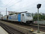 Railpool 186 436  KEEPS ON ROLLING  [NVR-Nummer: 91 80 6186 436-2 D-Rpool] bei Durchfahrt durch Dresden Hbf, 15.07.2020    